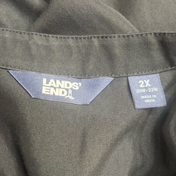 EUC Lands End Black Button Up Dress Size 2X (20W - 22W) - Picture 7 of 13